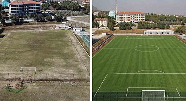 Başkarcı futbol sahası yenilendi