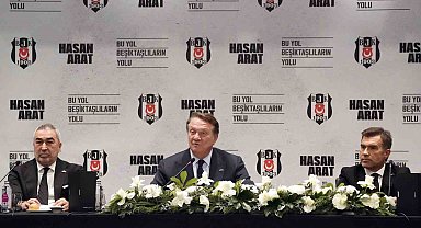 Beşiktaş Başkan Adayı Hasan Arat, Samet Aybaba ve Feyyaz Uçar ile basının karşısına çıktı