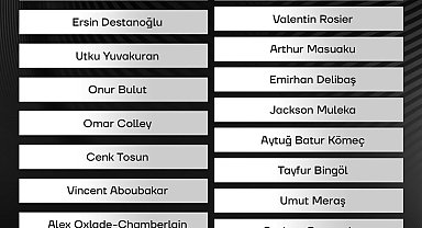 Beşiktaş'ın kamp kadrosu belli oldu