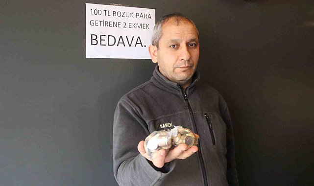 Bu fırına 100 TL bozuk para getirene 2 ekmek bedava