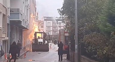 Bursa'da doğalgaz borusu patladı, korku dolu anlar yaşandı