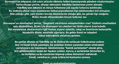 Bursaspor Kulübü: "Satılacak futbolcumuz yok"
