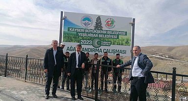 Büyükşehir, ağaçlandırma çalışmasına Yeşilhisar ile devam etti