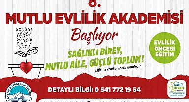 Büyükşehir'in, 8'inci Mutlu Evlilik Akademisi kayıtları başladı