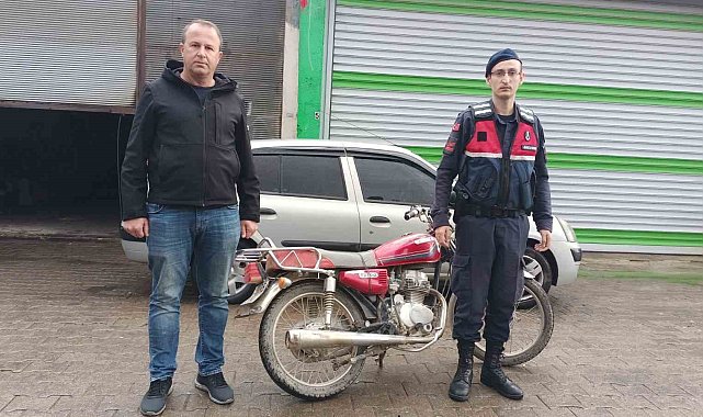Çalınan motosiklet jandarma tarafından bulundu