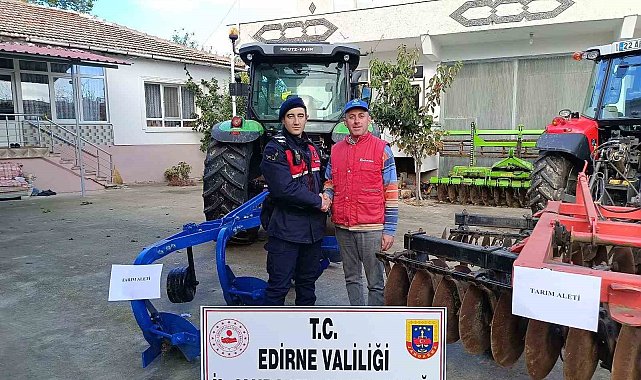Çalınan tarım aletleri sahibine ulaştırıldı