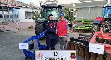 Çalınan tarım aletleri sahibine ulaştırıldı