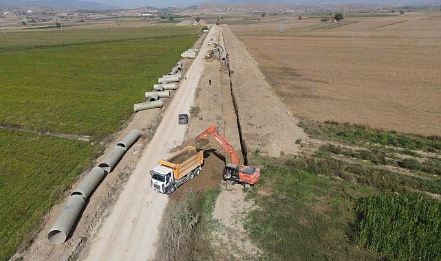 Çine'de sulama boruları yer altına indi