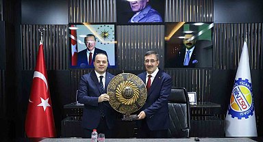 Cumhurbaşkanı Yardımcısı Yılmaz, BİNTSO Başkanı Çintay ile bir araya geldi