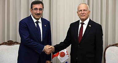 Cumhurbaşkanı Yardımcısı Yılmaz, KKTC Meclis Başkanı Töre ile görüştü