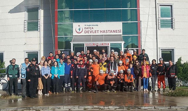 Datça'da deprem ve yangın tatbikatı yapıldı