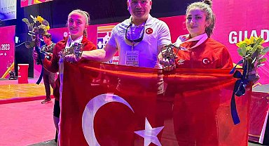 Denizlili antrenörün halterci kızları Meksika'da altın madalya kazandı