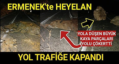 Ermenek'te Meydana Gelen Heyelan Korkuttu