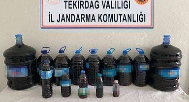 Evde 79 litre sahte şarap ele geçirildi