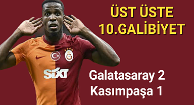Galatasaray konuk ettiği Kasımpaşa'yı 2-1 yendi