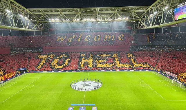 Galatasaray taraftarından 'Welcome to hell' koreografisi