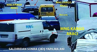 Gaziantep'te kargo çalışanları, müşterinin iş yerini basarak camı çerçeveyi indirdi