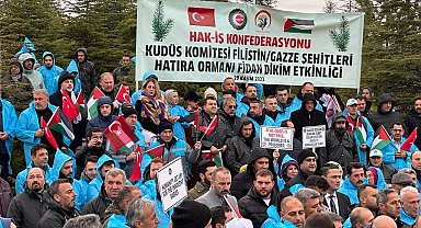 HAK-İŞ, Gazze'de hayatını kaybedenler için hatıra ormanı oluşturdu