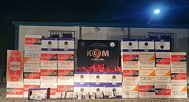 Hatay'da gümrük kaçağı makaron ve nargile tütünü operasyonu