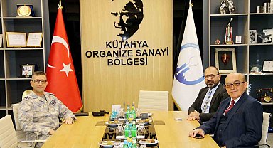 Hava Er Eğitim Tugayı Komutanı Tuğgeneral Mustafa Baş, Kütahya OSB yönetimini ziyaret etti