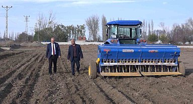Iğdır'da yerli ve milli buğday ekildi