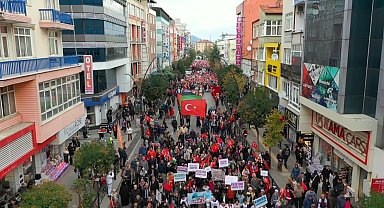 Isparta'da Filistin'e destek yürüyüşü
