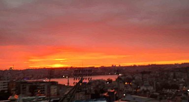 İstanbul'da gün batımı manzarası