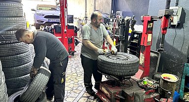 İstanbul'da kış lastiği zorunluluğuna günler kala lastikçilerde değişim yoğunluğu
