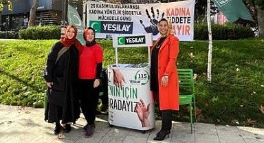 Kadına yönelik şiddete turuncu renkle dikkat çektiler