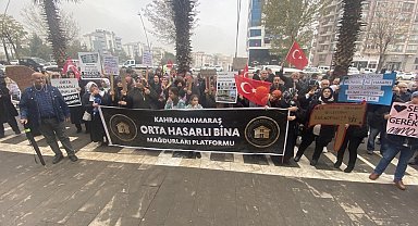 Kahramanmaraş'ta orta hasarlı bina sakinlerinden açıklama