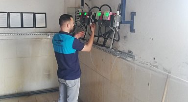 Karaağaçlı'nın içme suyu arıtma tesisi kontrol edildi