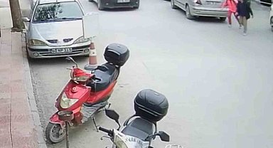 Karşıdan karşıya geçerken ölümden döndü, o anlar kamerada