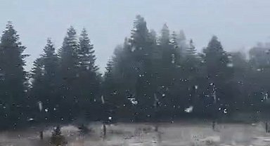 Kastamonu'nun yüksek kesimlerinde kar yağışı etkili oldu