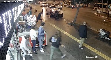 Kırmızı ışık ihlali yapan bisikletli otomobilin çarpması sonucu yaralandı