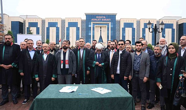 Konya STK'ları ve HUDER İsrail'in Gazze saldırılarına suç duyurusunda bulundu