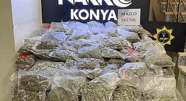 Konya'da 94 kilo uyuşturucu ele geçirildi