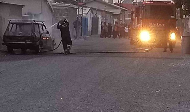 Konya'da araç yangını