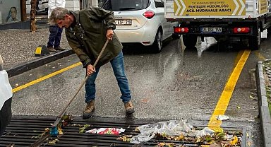 Kuşadası Belediyesi'nin aldığı önlemle sağanak sorunsuz atlatıldı