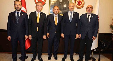 Kütahya heyeti Bakan Özhaseki'ye il ve ilçelerin taleplerini iletti