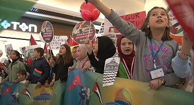 Kütahyalı çocuklar, Filistinli akranlarına destek için yürüdü