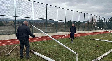 Maçın iptaline neden olan kale direkleri değiştirildi