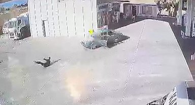 Manisa'da benzin istasyonunda korku dolu anlar
