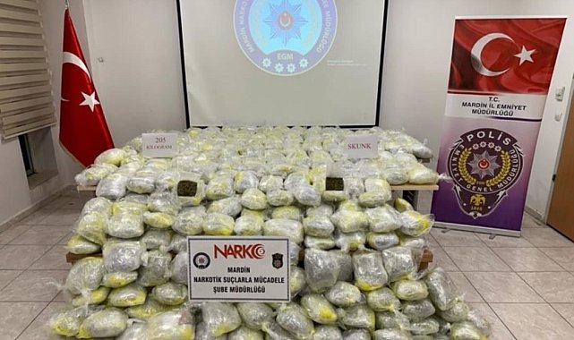 Mardin'de 250 kilogram uyuşturucu ele geçirildi
