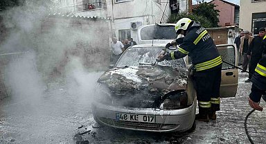 Milas'ta LPG'li araç yangını panikletti