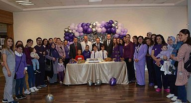 Mor balonlar prematüre bebekler için uçuruldu