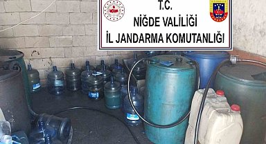 Niğde'de bin litre lisanssız akaryakıt ele geçirildi
