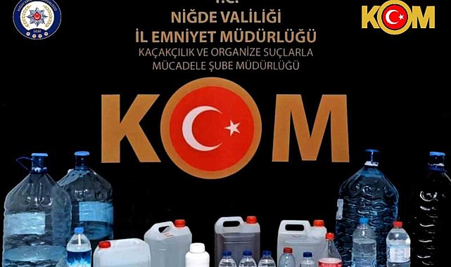 Niğde'de sahte içki operasyonu: 1 gözaltı