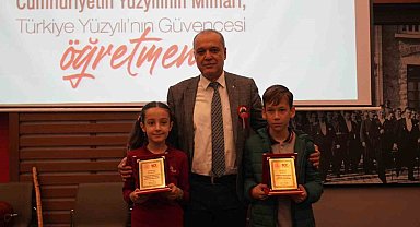 Ortaca'da Öğretmenler günü yarışmasında dereceye giren öğrencilere ödülleri verildi