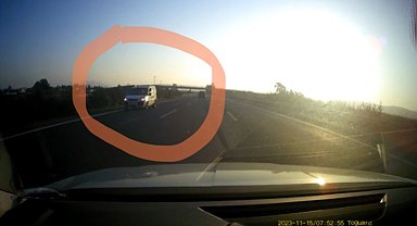 Otoyolda ters yönden giden aracın görüntüsü ortaya çıktı