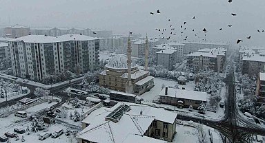Palandöken'e karla gelen güzellik